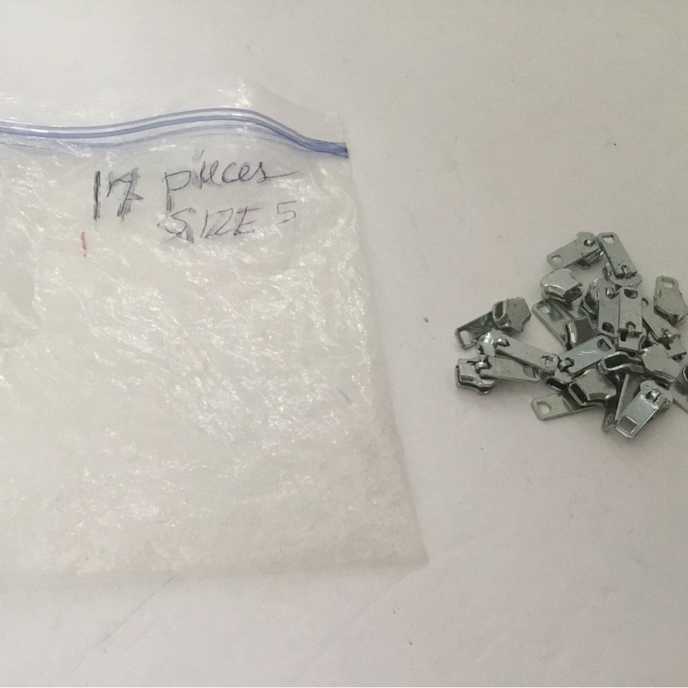 Silver Metal locking zipper sliders #5